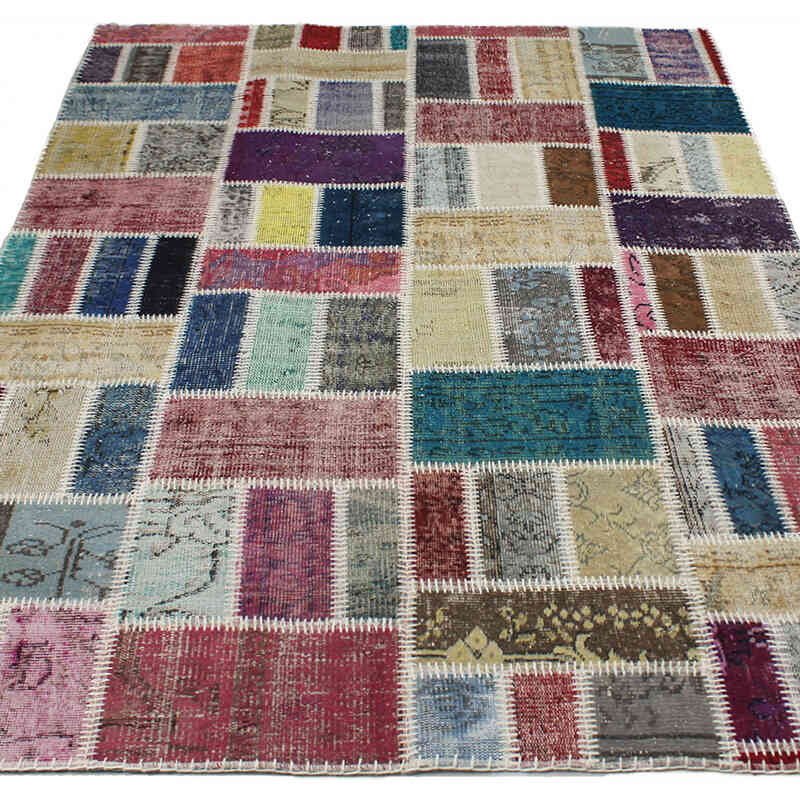 Patchwork El Dokuma Halı - 156 cm x 234 cm - K0076571