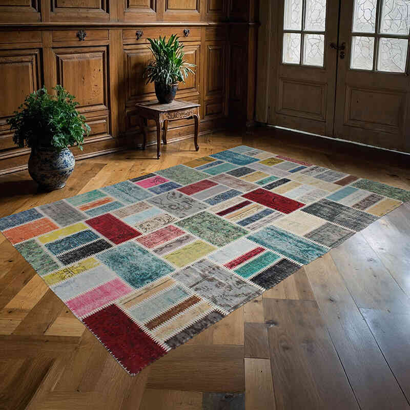 Alfombra Turca de Retazos - 162 cm x 244 cm - K0076573