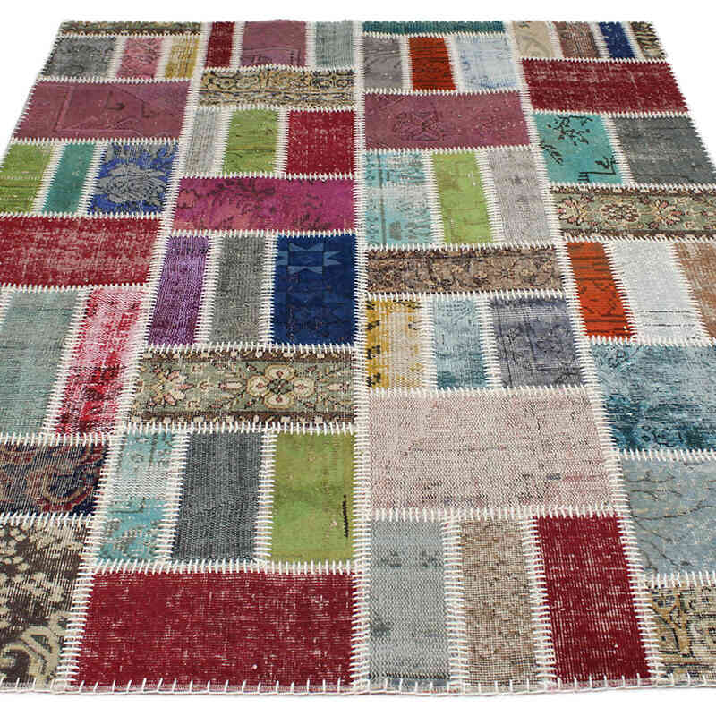Patchwork El Dokuma Halı - 155 cm x 200 cm - K0076575