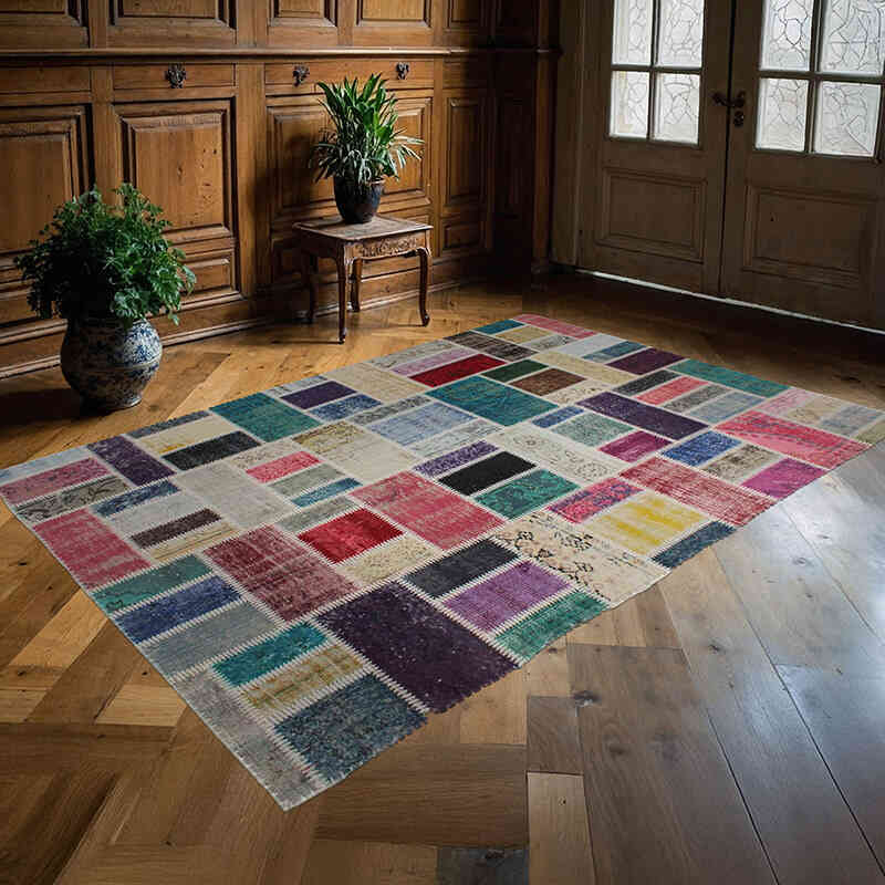 Alfombra Turca de Retazos - 165 cm x 244 cm - K0076579