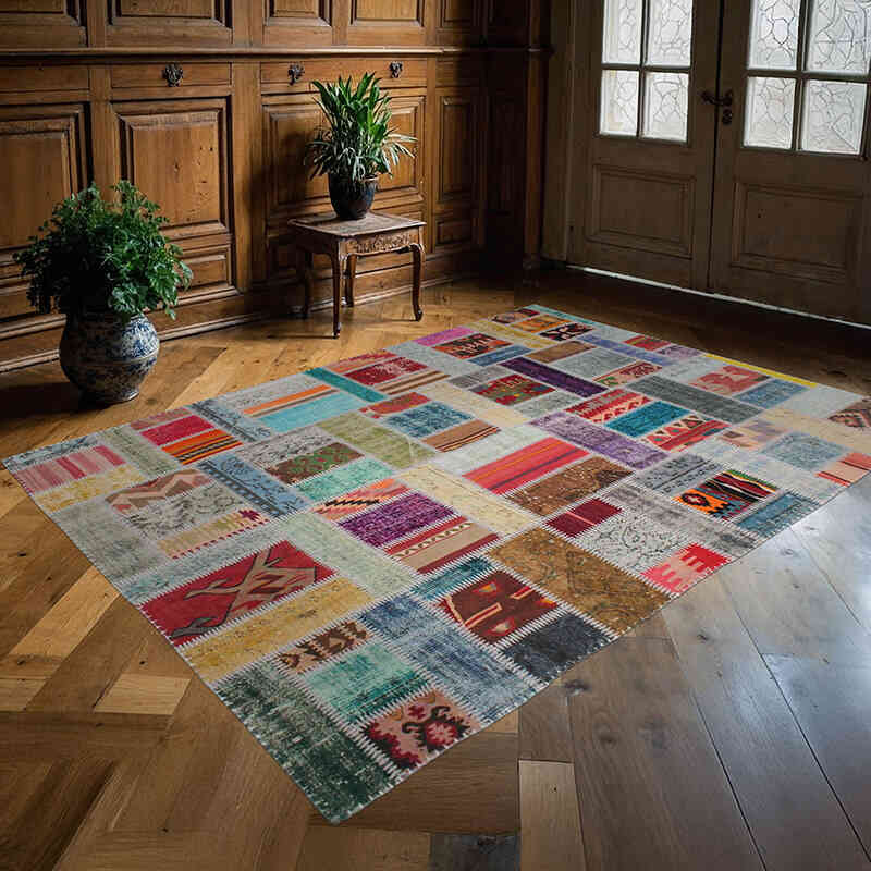 Alfombra Turca de Retazos - 176 cm x 240 cm - K0076592