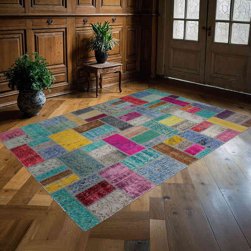 Alfombra Turca de Retazos - 167 cm x 245 cm - K0076593