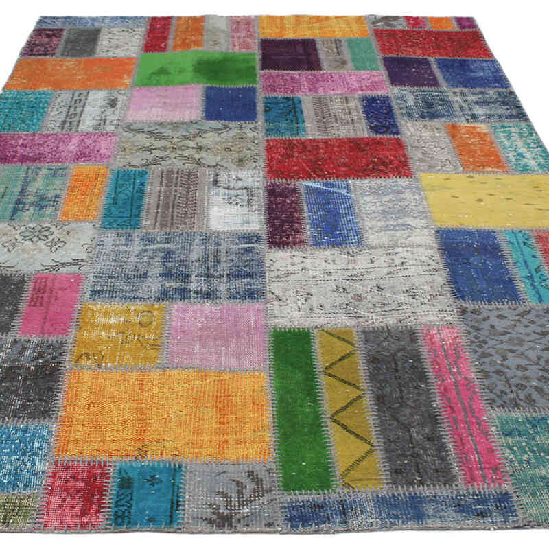 Patchwork El Dokuma Halı - 170 cm x 245 cm - K0076594