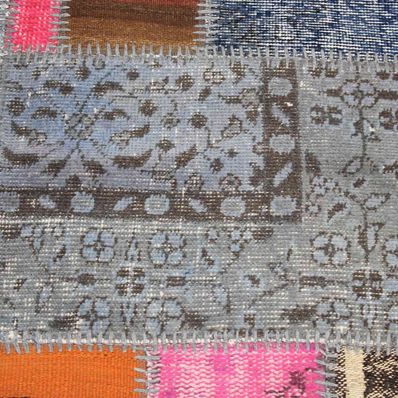 Patchwork Hand-Knotted Turkish Rug - 5' 11" x 7' 10" (71" x 94") - K0076599
