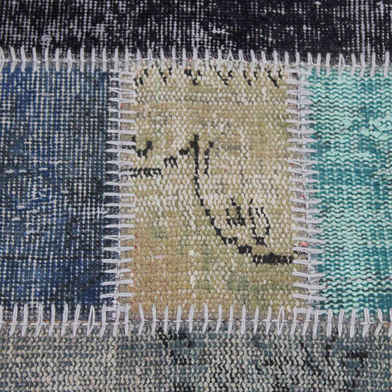 Patchwork Hand-Knotted Turkish Rug - 5' 6" x 8'  (66" x 96") - K0076600