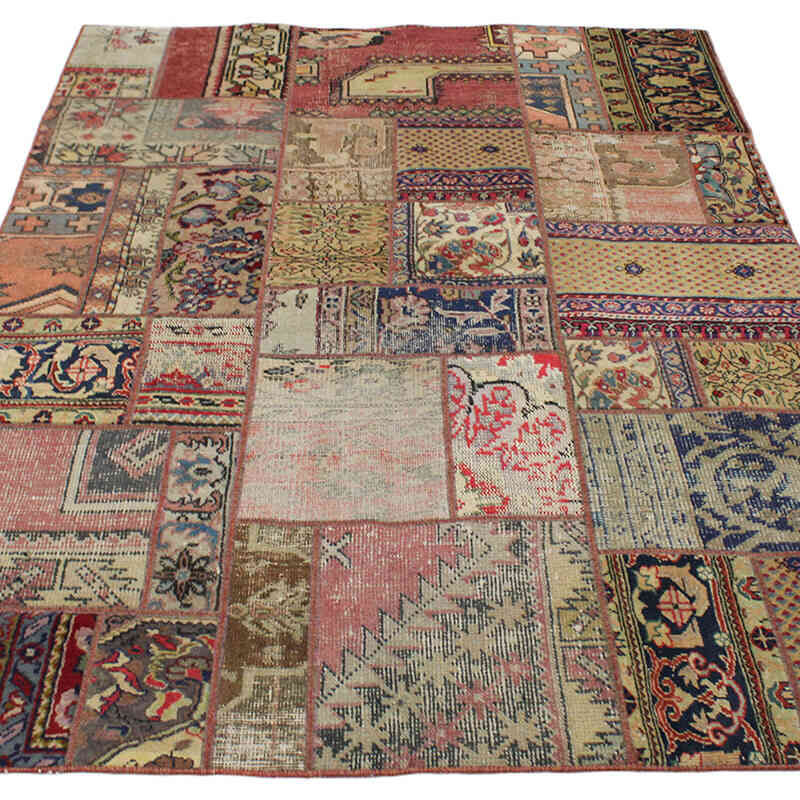 Patchwork El Dokuma Halı - 140 cm x 203 cm - K0076602