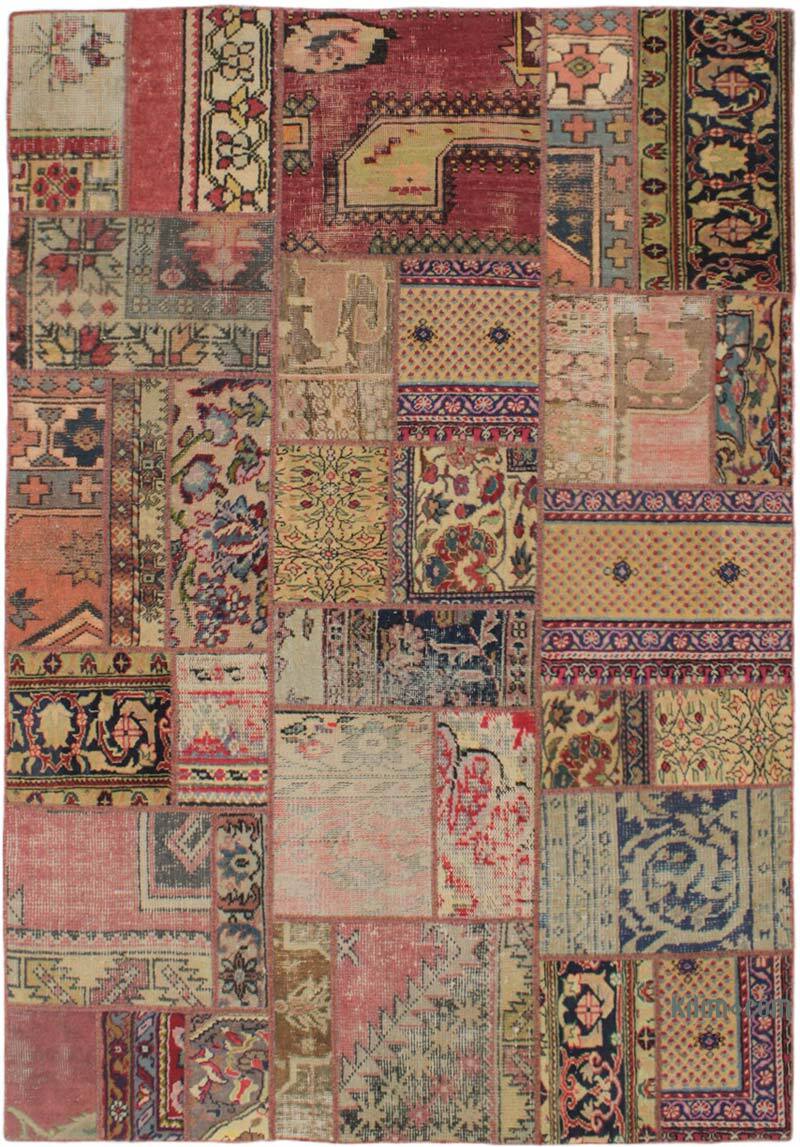 Patchwork El Dokuma Halı - 140 cm x 203 cm - K0076602