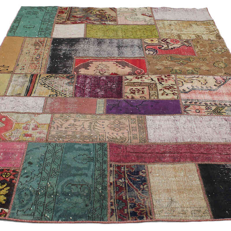 Patchwork El Dokuma Halı - 163 cm x 234 cm - K0076605