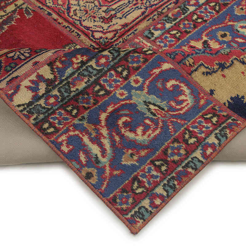 Patchwork Hand-Knotted Turkish Rug - 5'  x 7' 7" (60" x 91") - K0076617