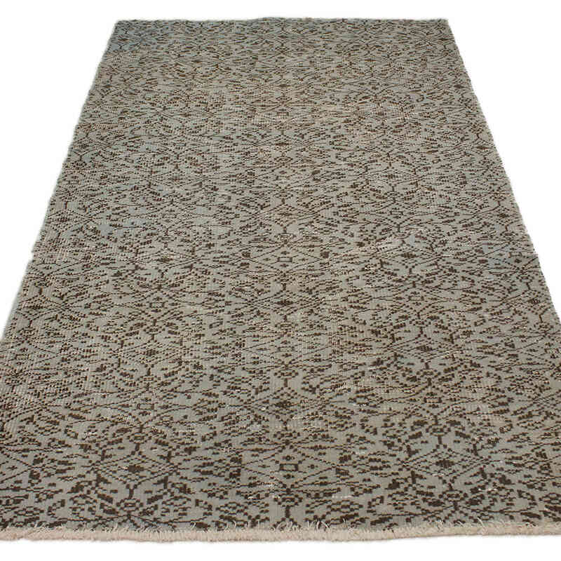 Boyalı El Dokuma Vintage Halı - 116 cm x 204 cm - K0076634