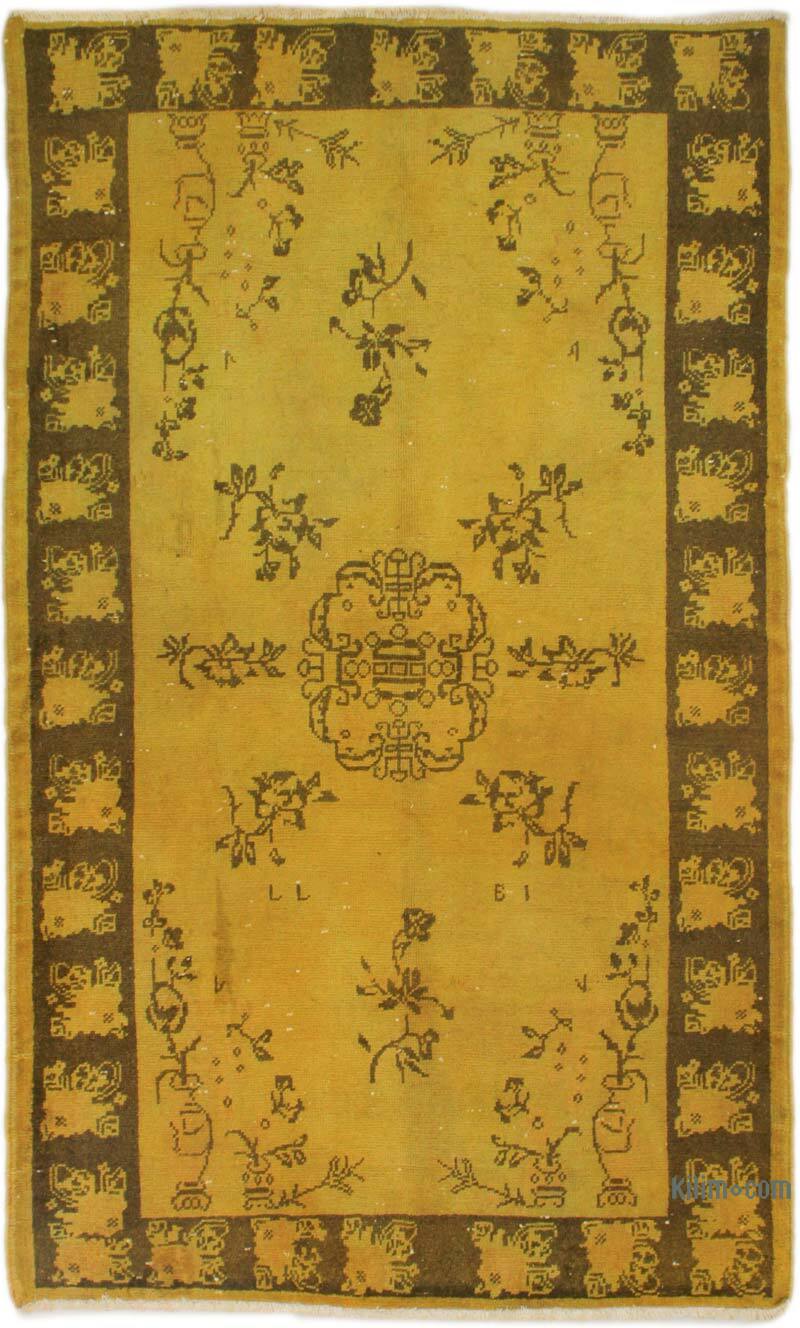 Over-dyed Vintage Hand-Knotted Turkish Rug - 3' 11" x 6' 8" (47" x 80") - K0076639