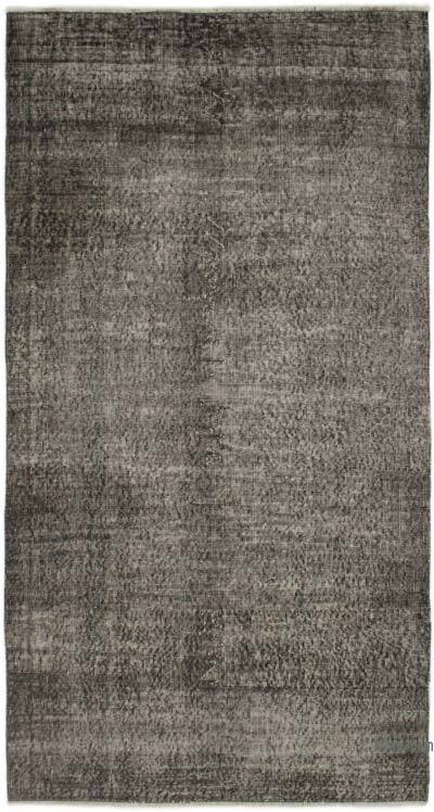 Boyalı El Dokuma Vintage Halı - 108 cm x 207 cm