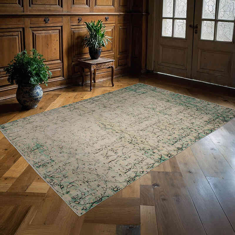Alfombra Vintage Turca Anudada a Mano - 172 cm x 265 cm - K0076650
