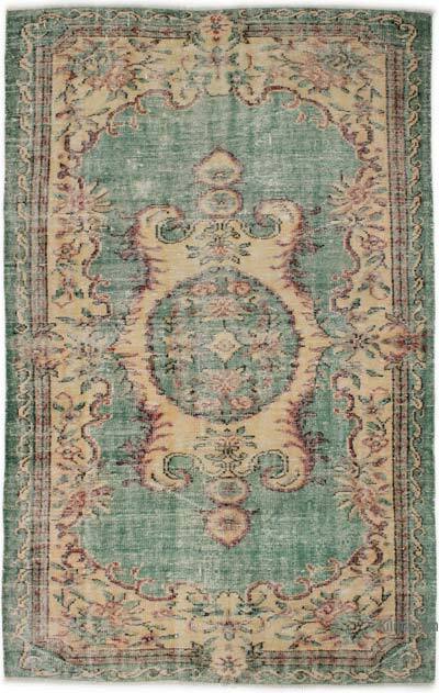 Vintage Turkish Hand-Knotted Rug - 5' 6" x 8' 10" (66" x 106")
