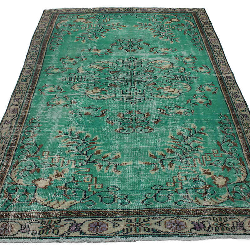 Alfombra Vintage Turca Anudada a Mano - 166 cm x 257 cm - K0076652