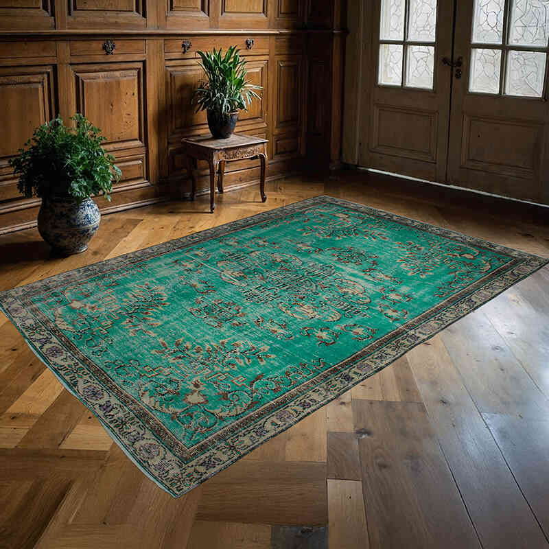 Alfombra Vintage Turca Anudada a Mano - 166 cm x 257 cm - K0076652