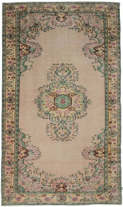 Vintage Turkish Hand-Knotted Rug - 5' 11" x 9' 11" (71" x 119")