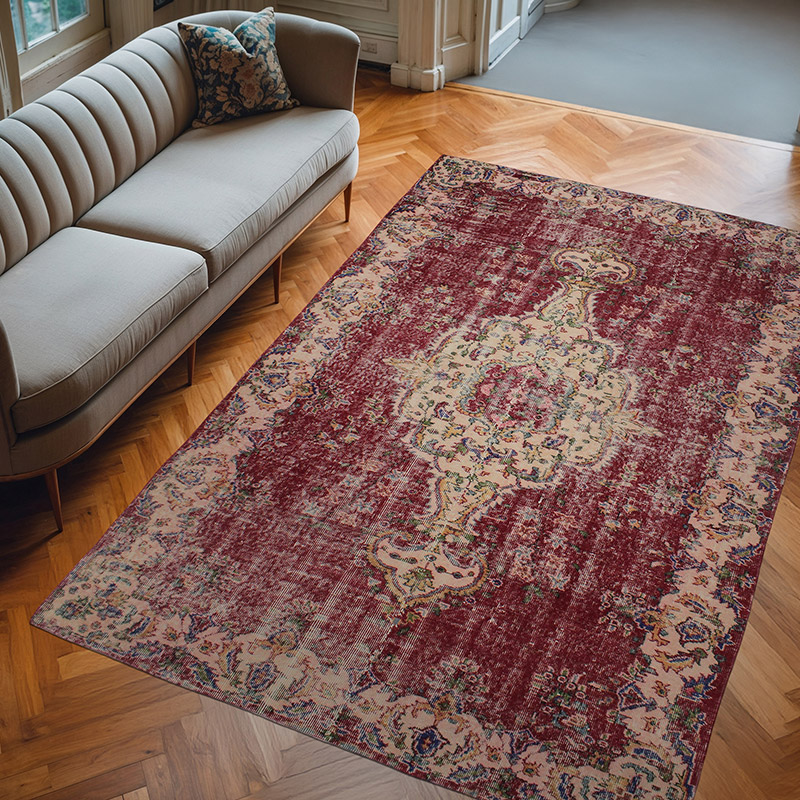 Alfombra Vintage Turca Anudada a Mano - 170 cm x 286 cm - K0076655