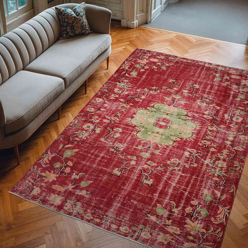 El Dokuma Vintage Halı - 184 cm x 281 cm - K0076656