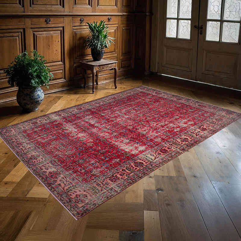 Alfombra Vintage Turca Anudada a Mano - 170 cm x 265 cm - K0076657