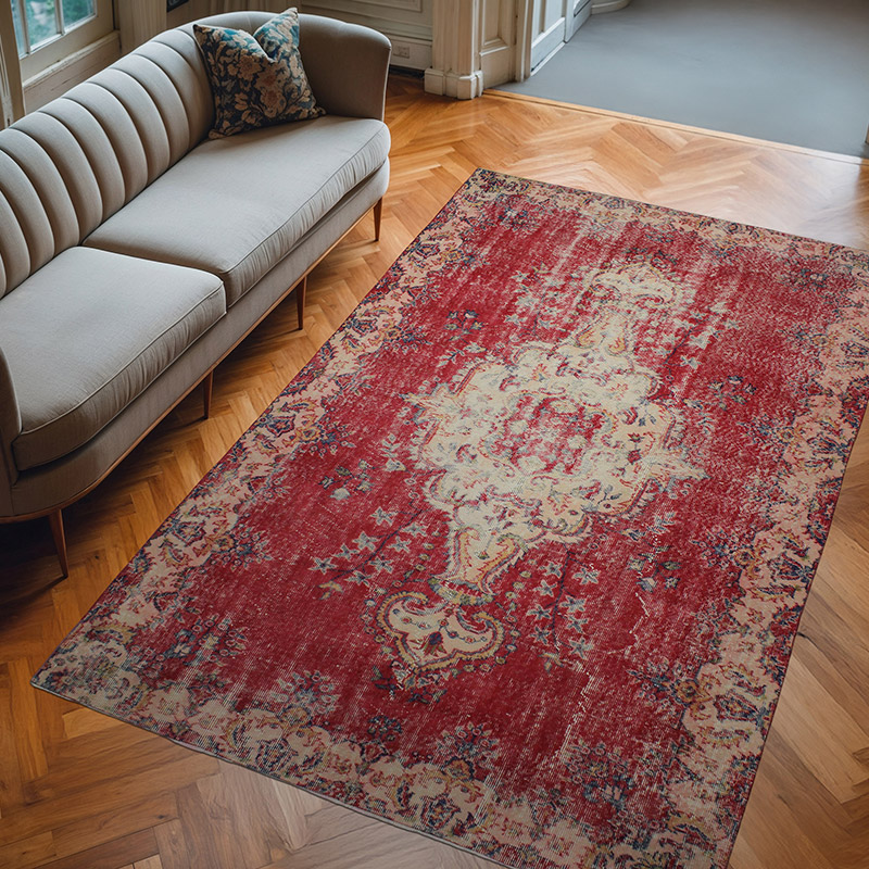 El Dokuma Vintage Halı - 168 cm x 272 cm - K0076658