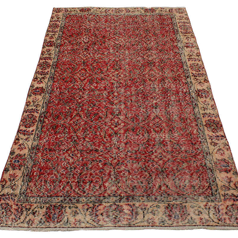 El Dokuma Vintage Halı - 108 cm x 197 cm - K0076659