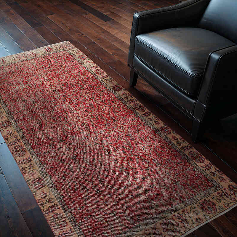 El Dokuma Vintage Halı - 108 cm x 197 cm - K0076659