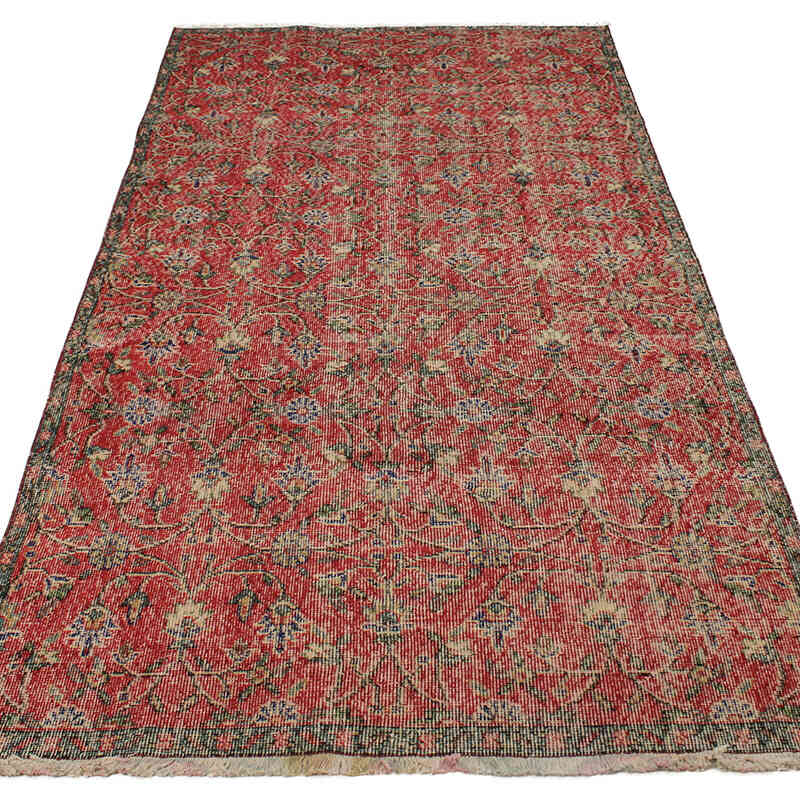 El Dokuma Vintage Halı - 120 cm x 228 cm - K0076660