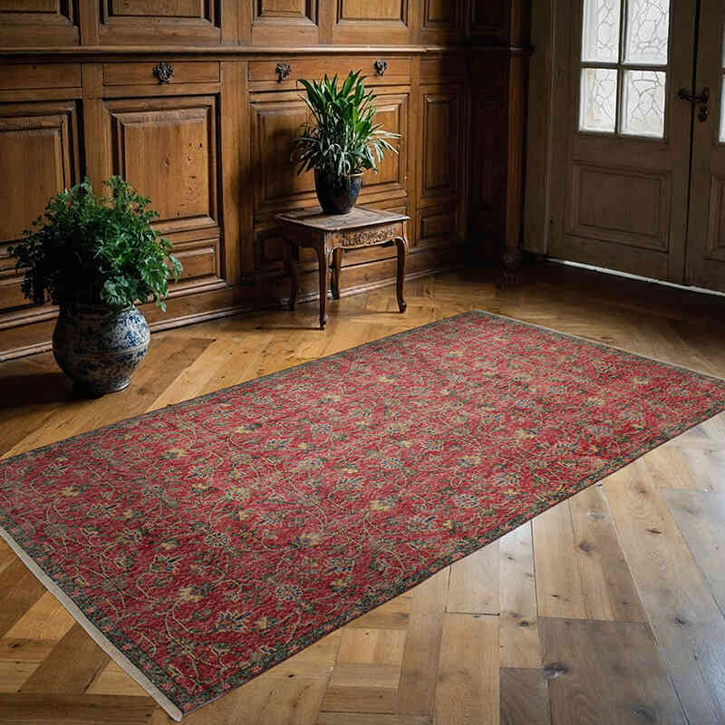 El Dokuma Vintage Halı - 120 cm x 228 cm - K0076660