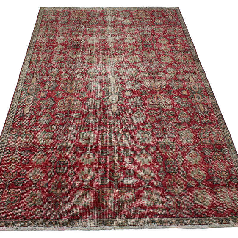 El Dokuma Vintage Halı - 121 cm x 210 cm - K0076661