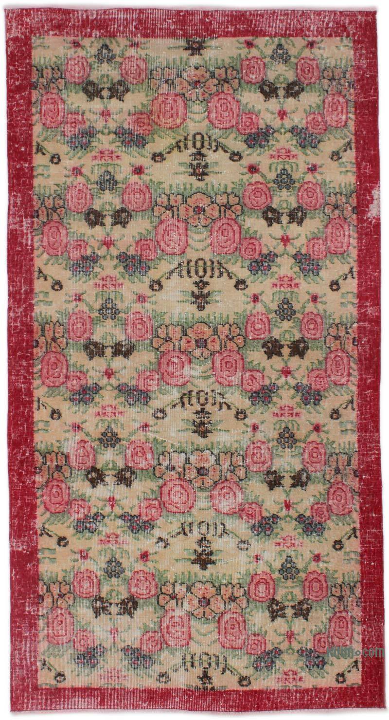 Alfombra Vintage Turca Anudada a Mano - 110 cm x 210 cm - K0076664