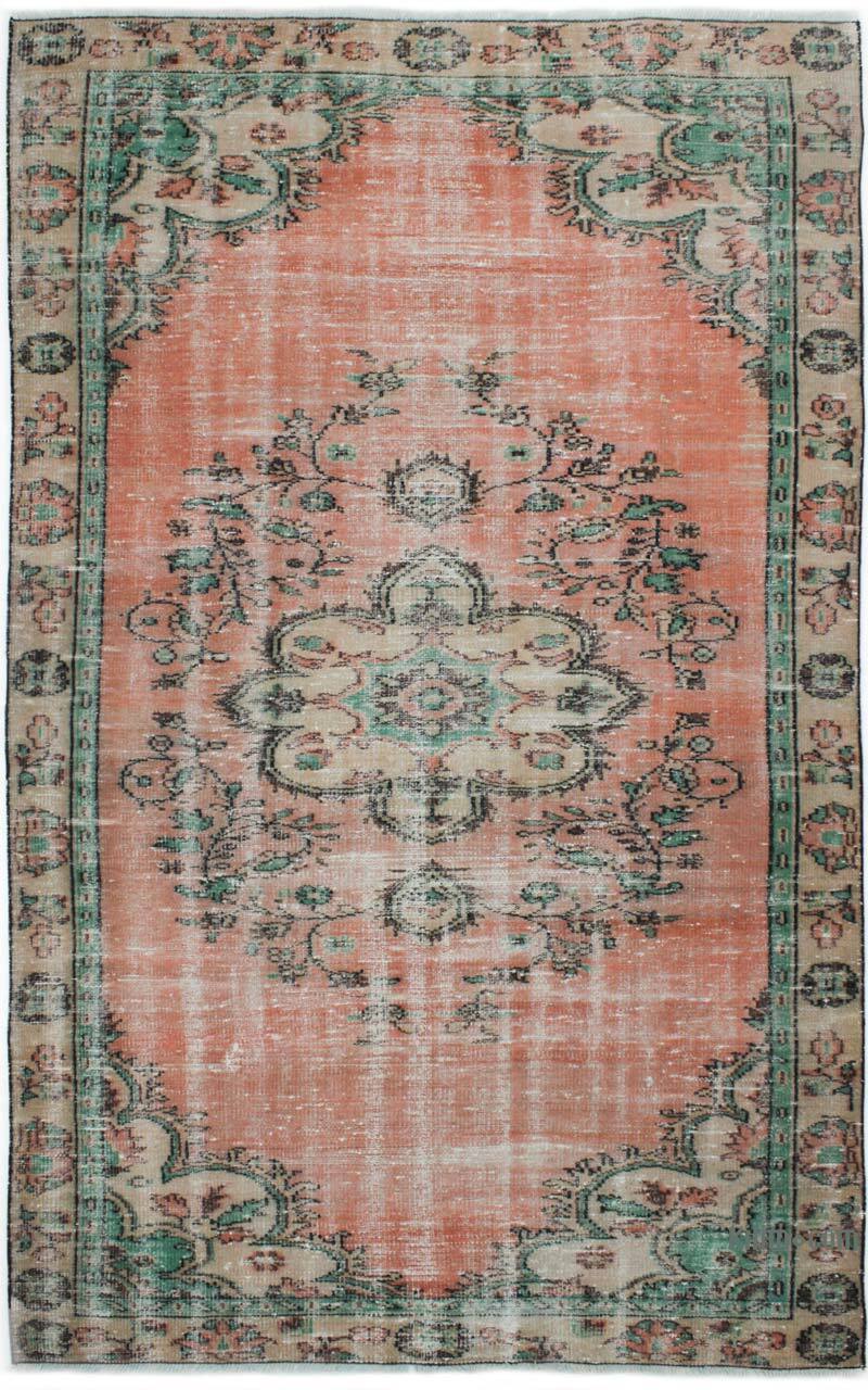 Vintage Turkish Hand-Knotted Rug - 5' 8" x 9' 2" (68" x 110") - K0076665