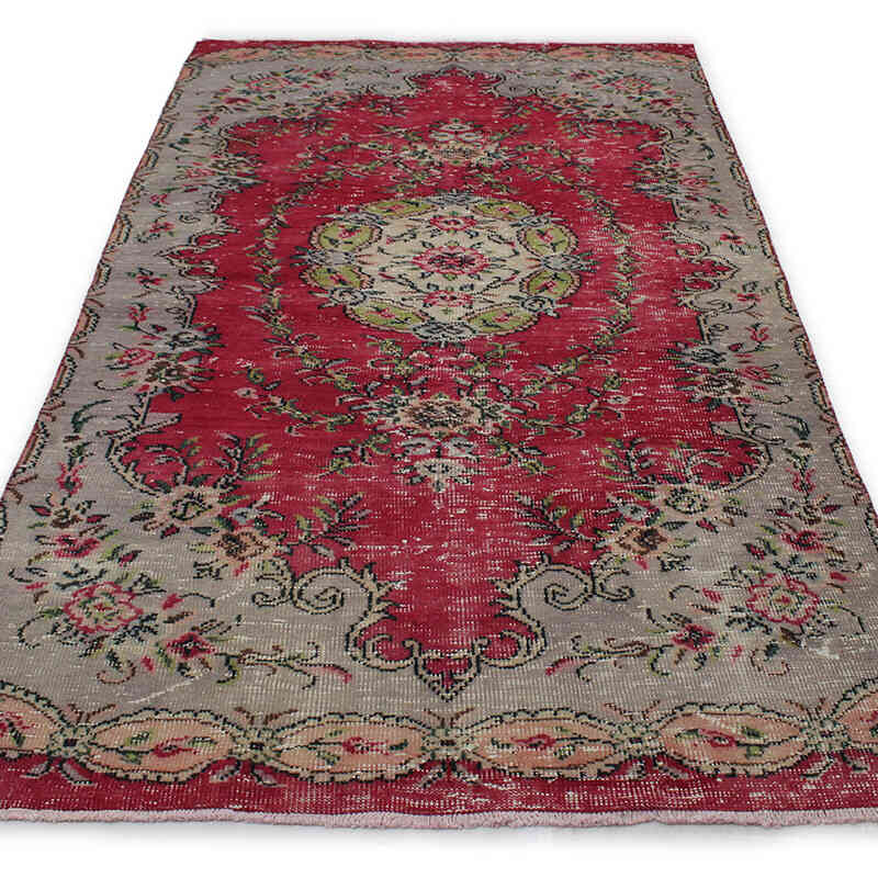 Vintage Turkish Hand-Knotted Rug - 4' 7" x 8' 8" (55" x 104") - K0076670