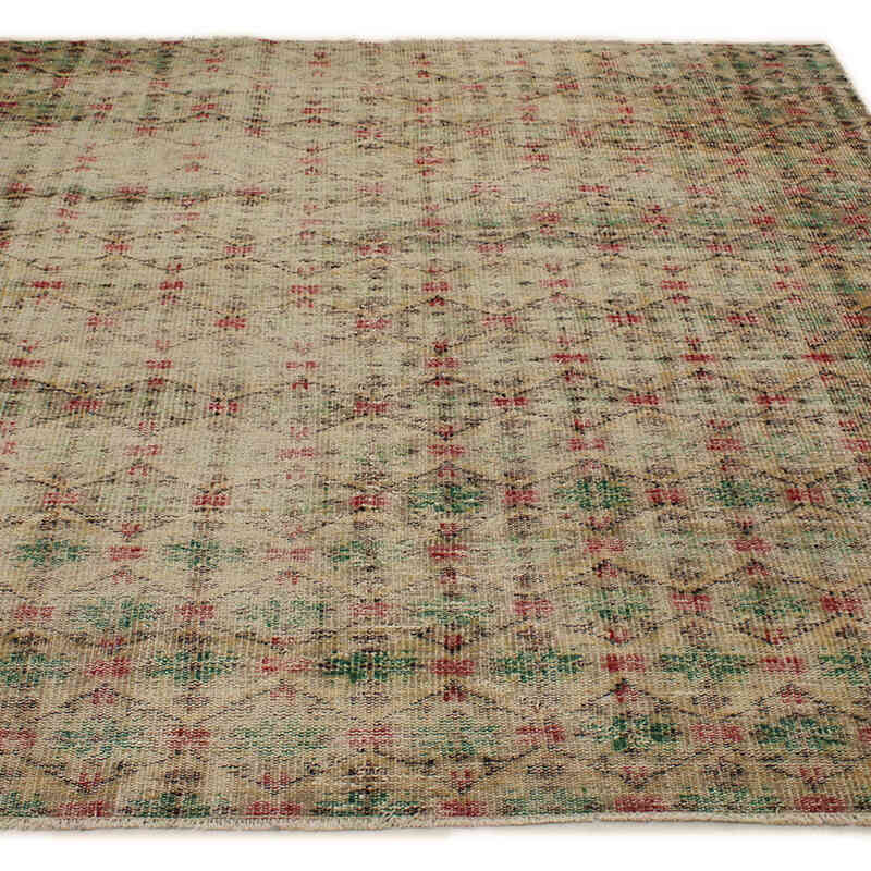 El Dokuma Vintage Halı - 183 cm x 200 cm - K0076674