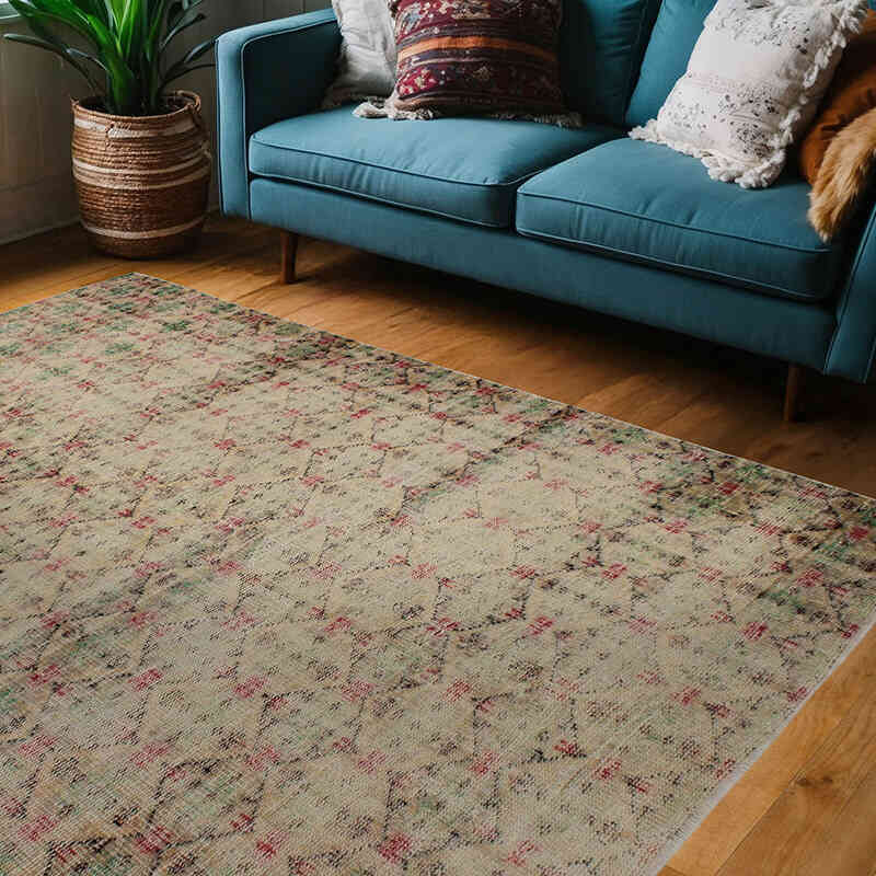 El Dokuma Vintage Halı - 183 cm x 200 cm - K0076674