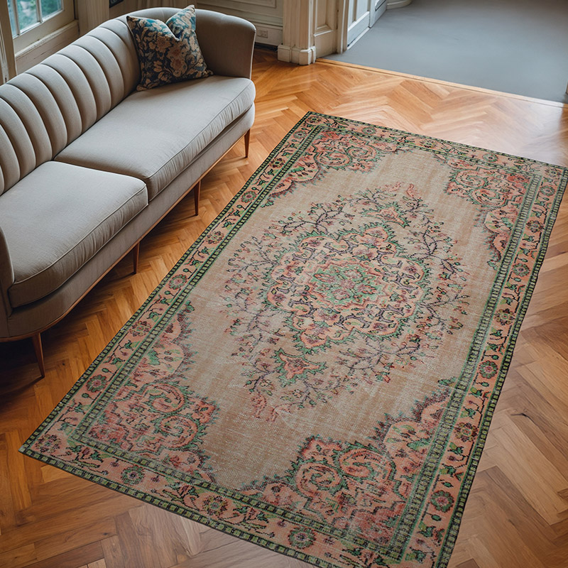 Alfombra Vintage Turca Anudada a Mano - 165 cm x 290 cm - K0076678