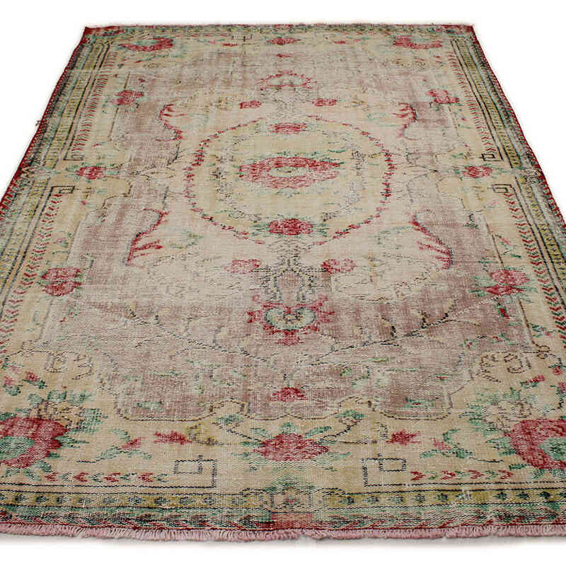Vintage Turkish Hand-Knotted Rug - 6' 1" x 9' 4" (73" x 112") - K0076679