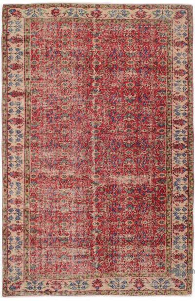 Vintage Turkish Hand-Knotted Rug - 5' 3" x 8' 7" (63" x 103")
