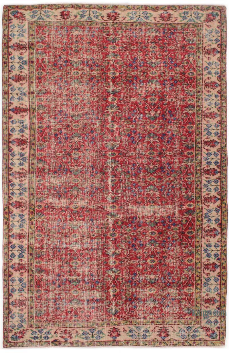 Alfombra Vintage Turca Anudada a Mano - 161 cm x 261 cm - K0076683