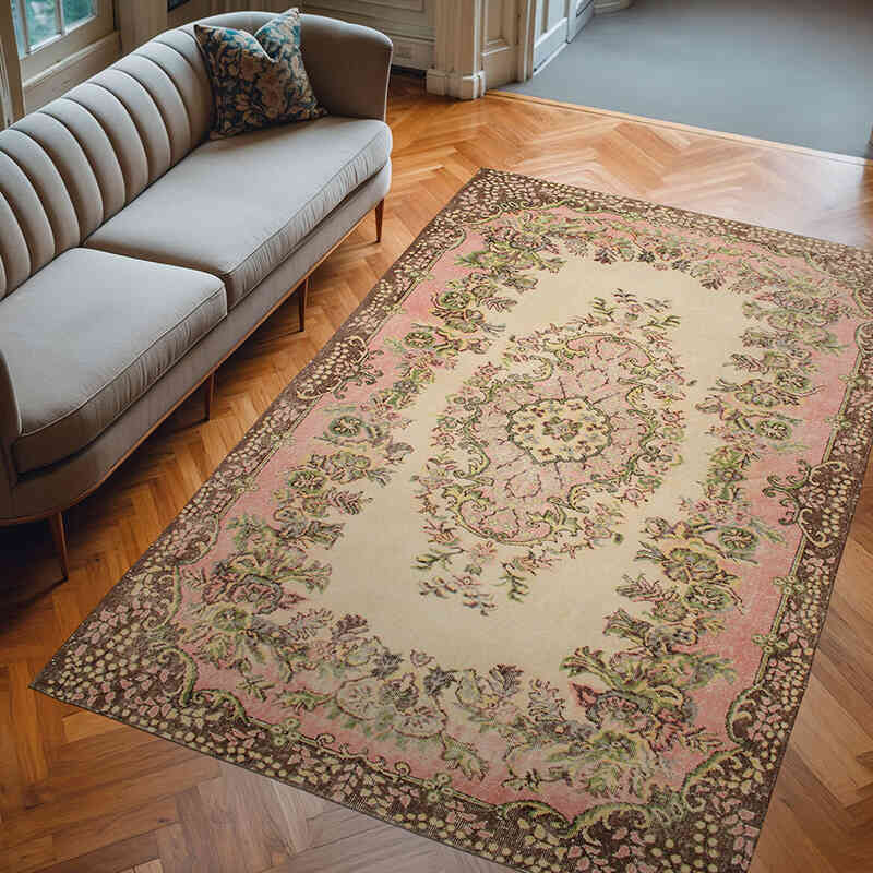 Vintage Turkish Hand-Knotted Rug - 6'  x 9' 8" (72" x 116") - K0076684