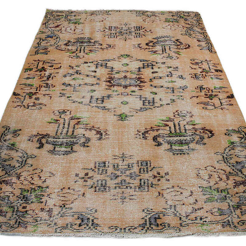 Alfombra Vintage Turca Anudada a Mano - 143 cm x 242 cm - K0076685