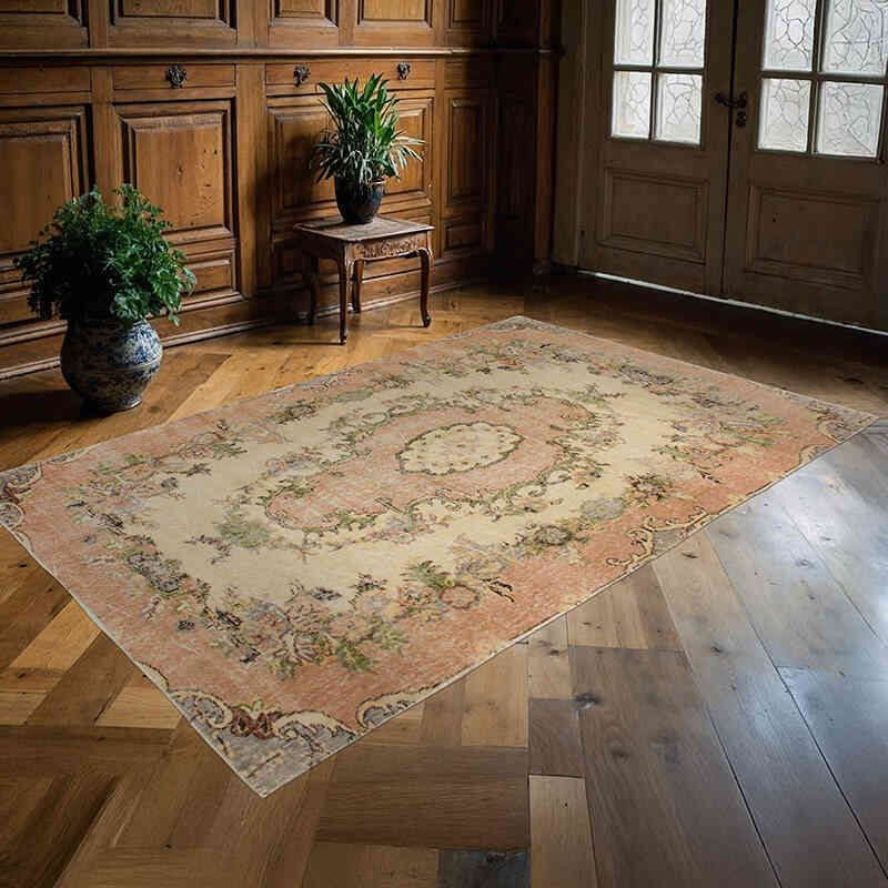 El Dokuma Vintage Halı - 141 cm x 234 cm - K0076686