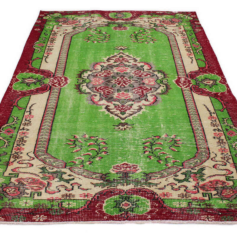 Alfombra Vintage Turca Anudada a Mano - 150 cm x 240 cm - K0076691