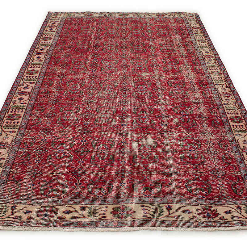 Vintage Turkish Hand-Knotted Rug - 5' 5" x 8' 11" (65" x 107") - K0076692