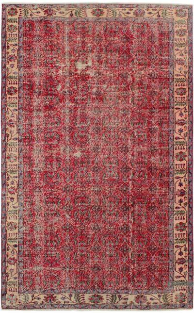 Alfombra Vintage Turca Anudada a Mano - 165 cm x 272 cm