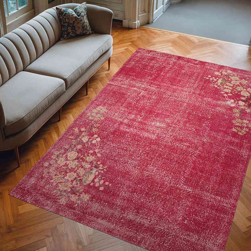 Vintage Turkish Hand-Knotted Rug - 6' 4" x 9' 7" (76" x 115") - K0076693