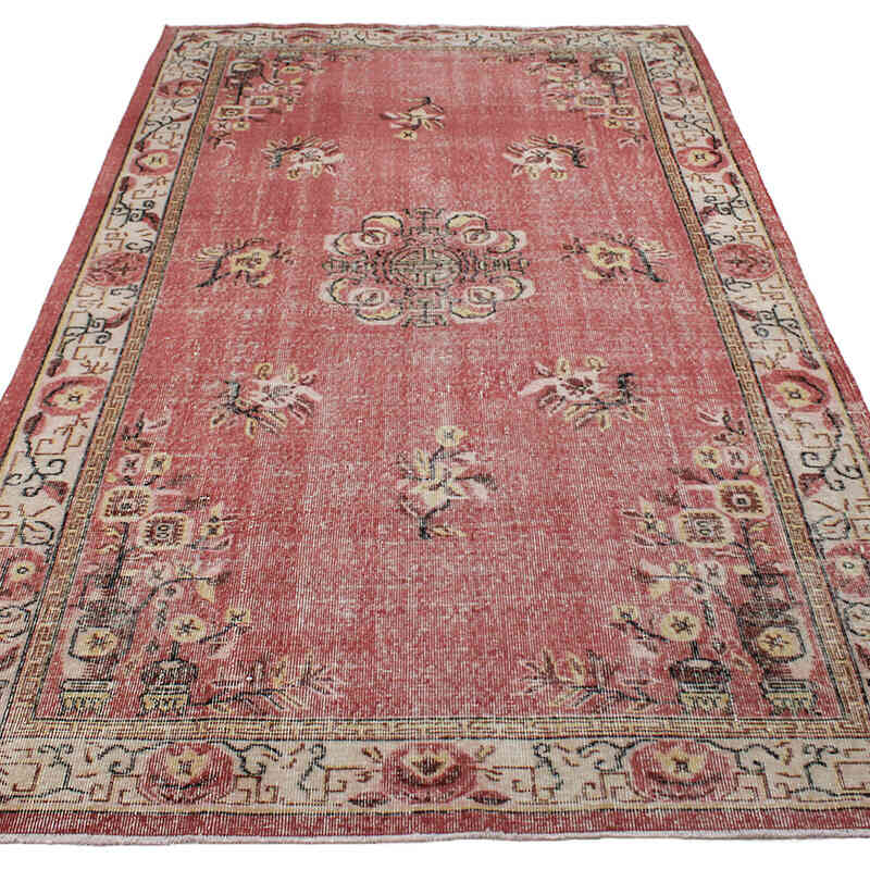 Alfombra Vintage Turca Anudada a Mano - 163 cm x 287 cm - K0076698