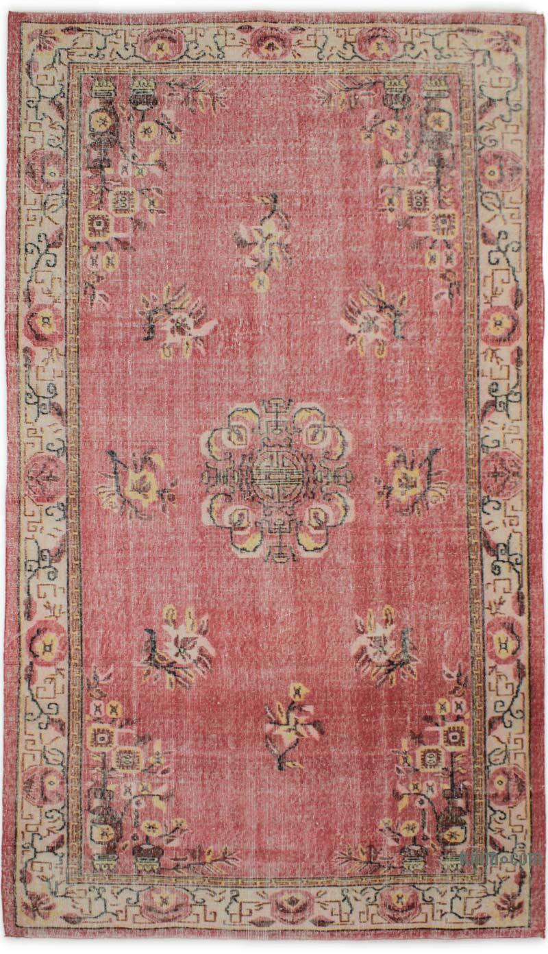 Alfombra Vintage Turca Anudada a Mano - 163 cm x 287 cm - K0076698