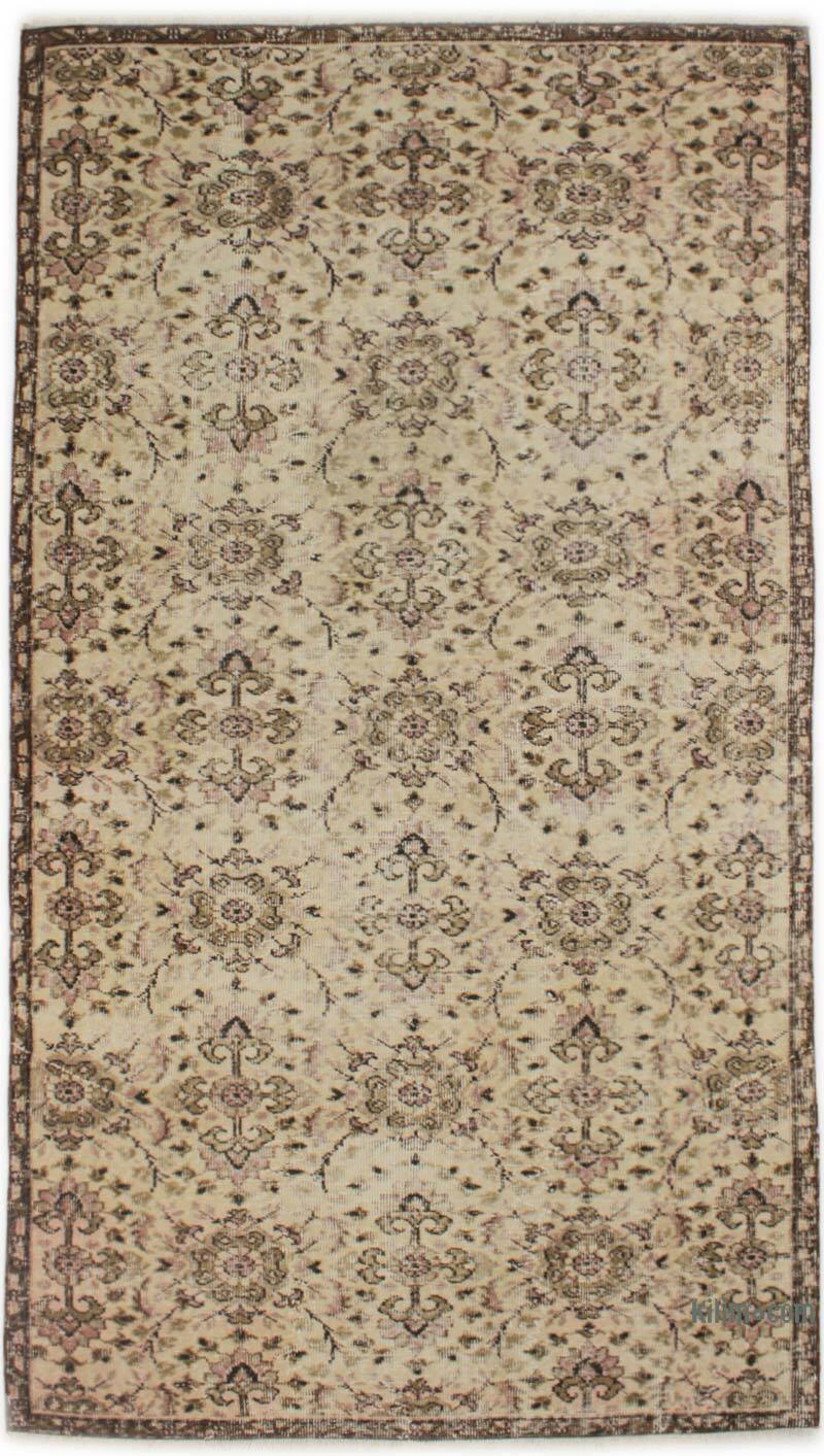 Alfombra Vintage Turca Anudada a Mano - 137 cm x 243 cm - K0076700
