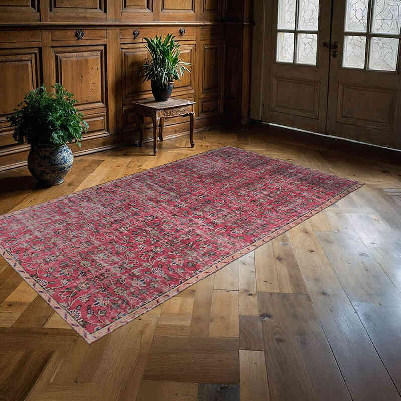 El Dokuma Vintage Halı - 127 cm x 232 cm - K0076701